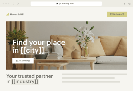 Create 10s to 100s of personalized landing pages in minutes