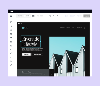 Our drag & drop builder with diverse design features lets you showcase your properties using professional photos and video tours that grab potential buyers as soon as the page loads. And the best part — it all takes a few minutes and doesn't require a developer.