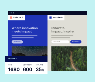 Get real-time updates and reporting across all your devices, showing the number of visitors, conversions, cost-per-visitor, and cost-per-lead. Launch AI-powered experiments, run A/B tests, and use heatmaps to analyze user behavior, then optimize your landing page to maximize conversions.